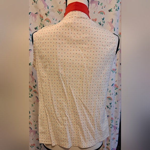 Y2K Hot Delicious White Cotton Heart Print Sailor Moon Blouse Top w/ Bow SZ XL - Picture 2 of 6